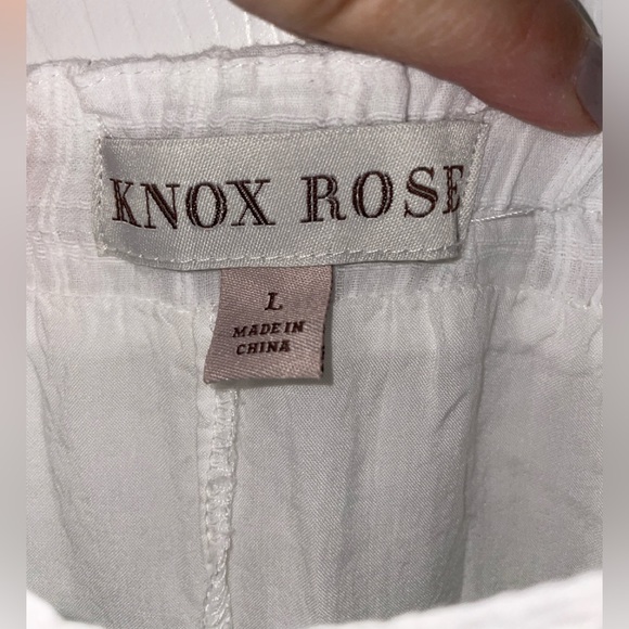 Knox Rose Women's Dress White Sleeveless Tiered Floral Print Midi New Size Large - Picture 5 of 8